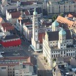 Augsburger Rathaus aus der Luft